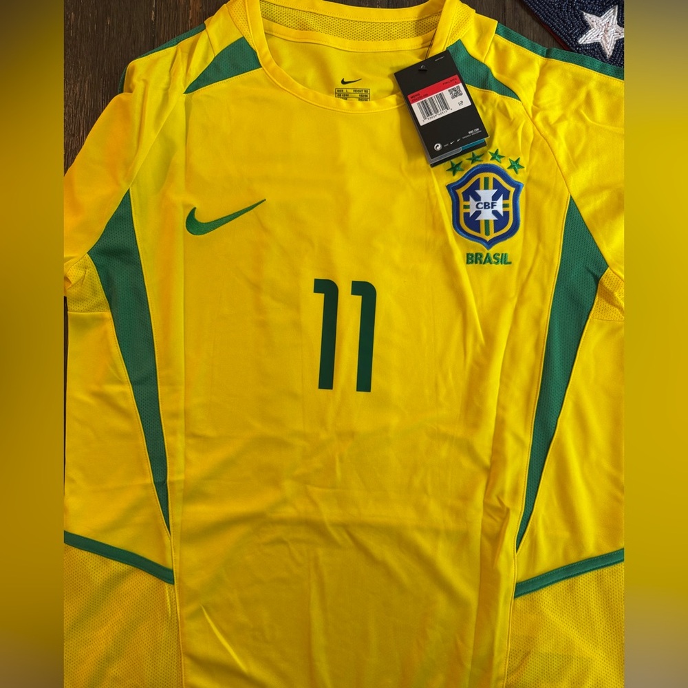 Brazil World Cup 2002 Jersey, Ronaldinho, Size L